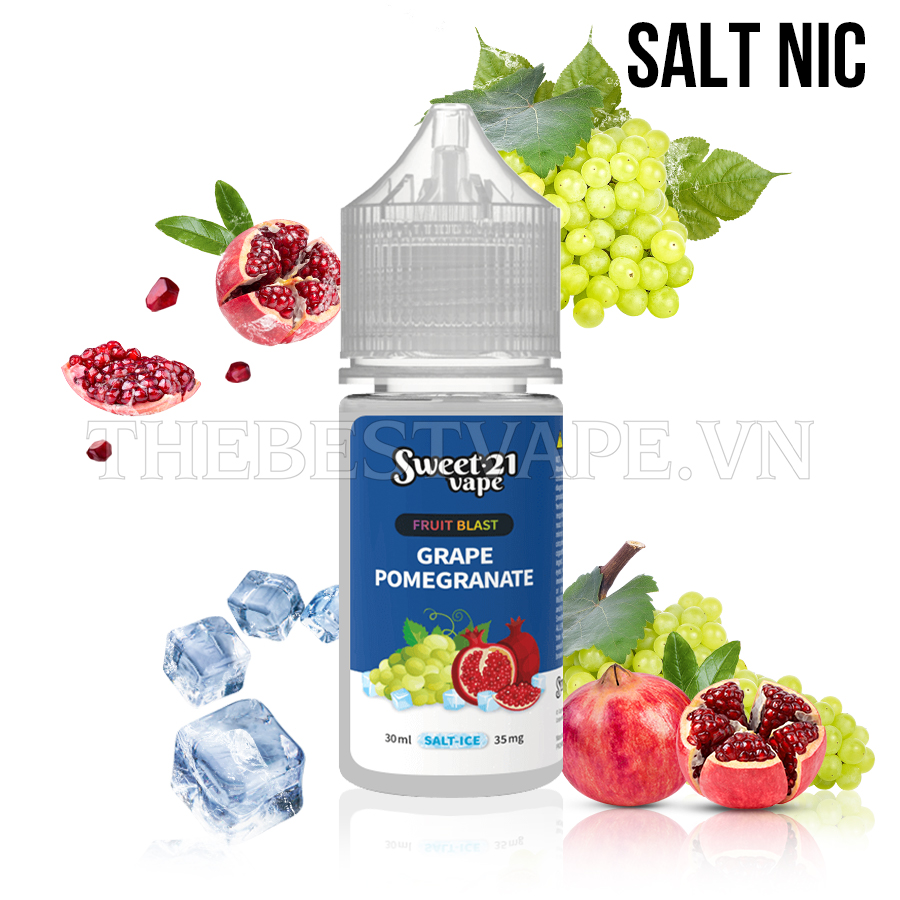 Sweet 21 ( Fruit Blast ) - GRAPE POMEGRANTE ( Nho Lựu Lạnh ) - Salt Nicotine