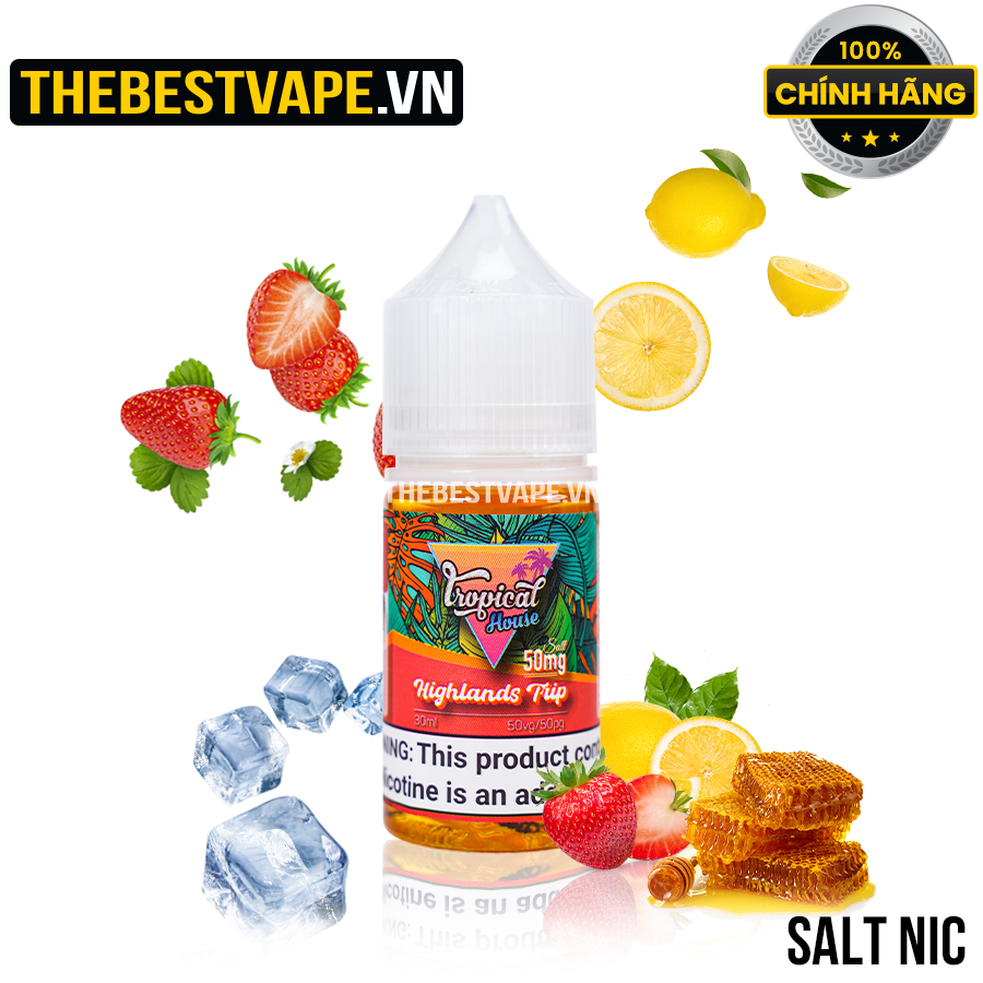 Tropical House - HIGHLANDS TRIP ICED ( Dâu Chanh Mật Ong Lạnh ) - Salt Nicotine