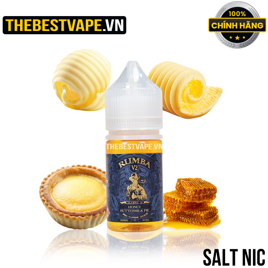 Rumba V2 - HONEY BUTTERMILK PIE ( Bánh Bơ Sữa Mật Ong Lạnh Nhẹ ) - Salt Nicotine