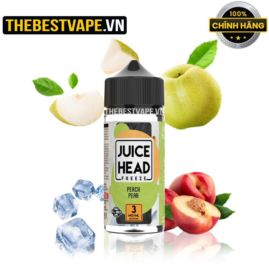 Juice Head ( Extra Freeze ) Peach Pear ( Lê Đào Lạnh ) Freebase