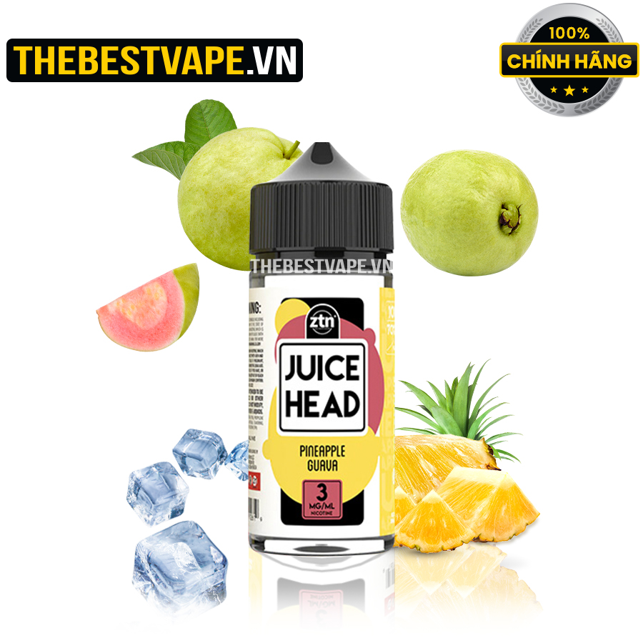 Juice Head ( Extra Freeze ) - Pineapple Guava ( Dứa Ổi Lạnh ) - Freebase