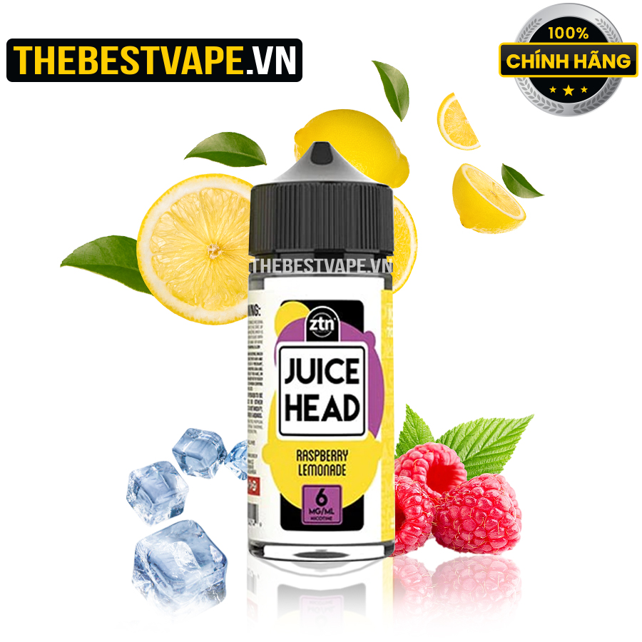 Juice Head ( Extra Freeze ) - Raspberry Lemonade ( Dâu Tằm Chanh Lạnh ) - Freebase
