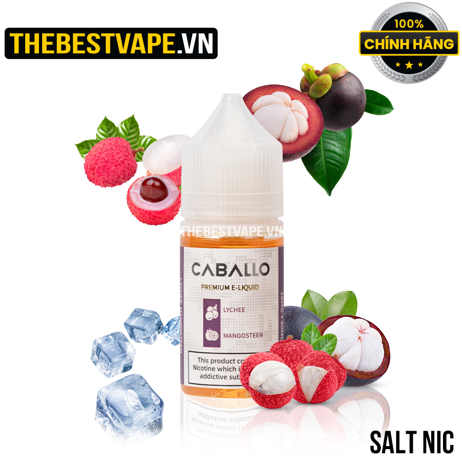 Caballo - LYCHEE MANGOSTEEN ( Vải Măng Cụt Lạnh ) - Salt Nicotine