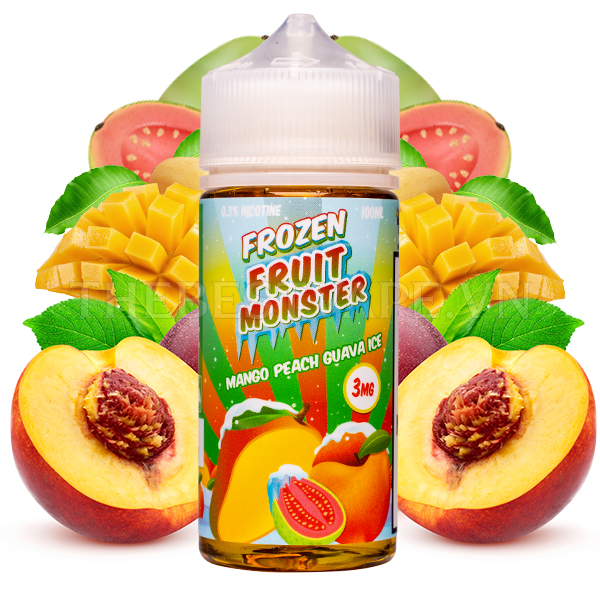 Bán tinh dầu vape Mỹ FREEBASE Frozen Fruit Monster Mango Peach Guava Ice Xoài Đào Ổi giá ưu đãi hcm hn