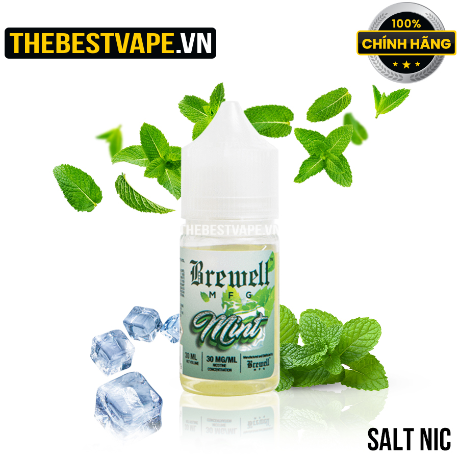 Brewell - MINT ( Bạc Hà Lạnh ) - Salt Nicotine