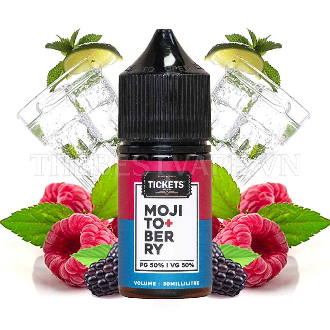 Tickets - SN Mojito Berry ( soda - mâm xôi )  30ml