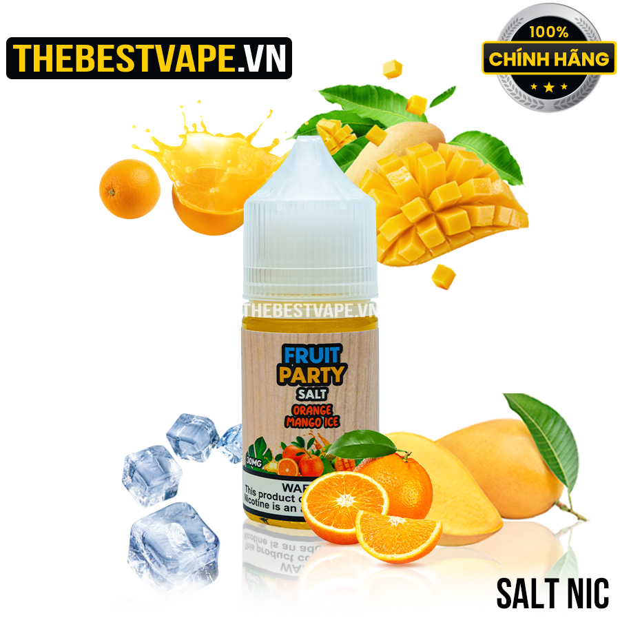 Fruit Party - ORANGE MANGO ICE ( Cam Xoài Lạnh ) - Salt Nicotine