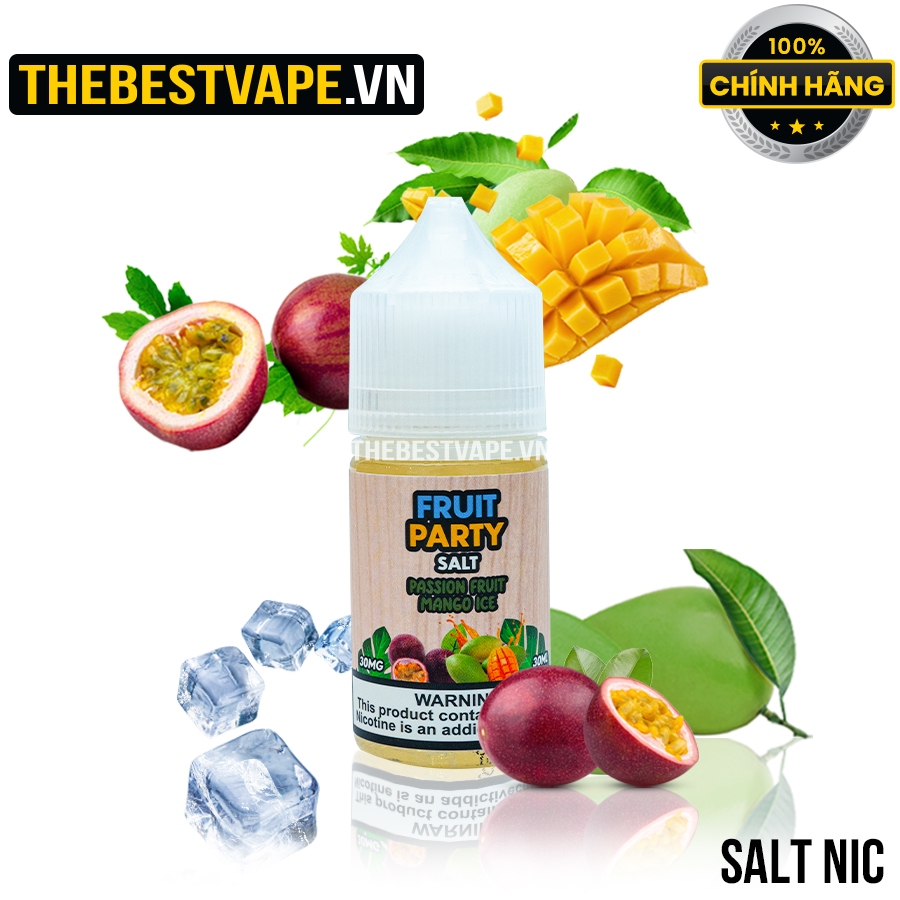 Fruit Party - PASSIONFRUIT MANGO ICE ( Chanh Dây Xoài Lạnh ) - Salt Nicotine