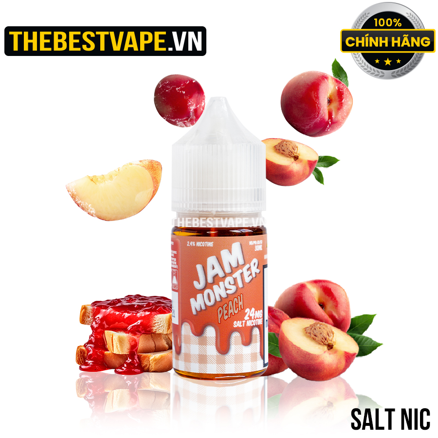 Monster Vape Labs ( Jam Monster ) - PEACH ( Bánh Mứt Đào ) - Salt Nicotine