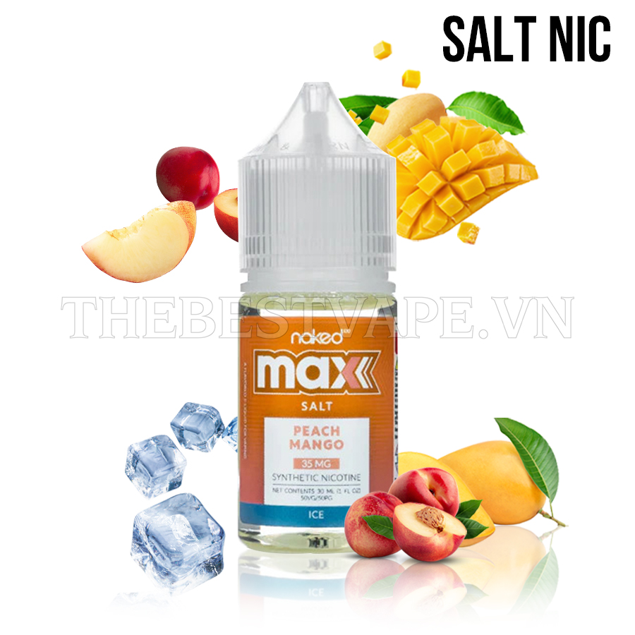 Naked 100 Max - PEACH MANGO ( Đào Xoài Lạnh ) - Salt Nicotine