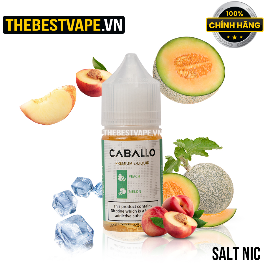 Caballo - PEACH MELON ( Đào Dưa Lưới Lạnh  ) - Salt Nicotine