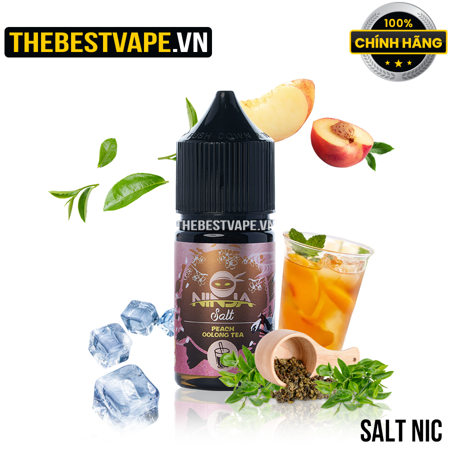 Ninja PEACH OOLONG TEA ( Trà Ô Long Đào Lạnh ) Salt Nicotine