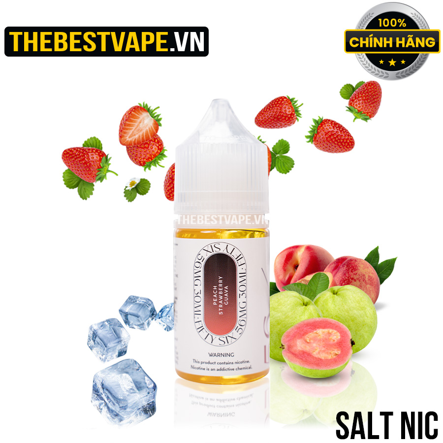 Fifty Six - PEACH STRAWBERRY GUAVA ( Đào Dâu Tây Ổi Lạnh ) - Salt Nicotine