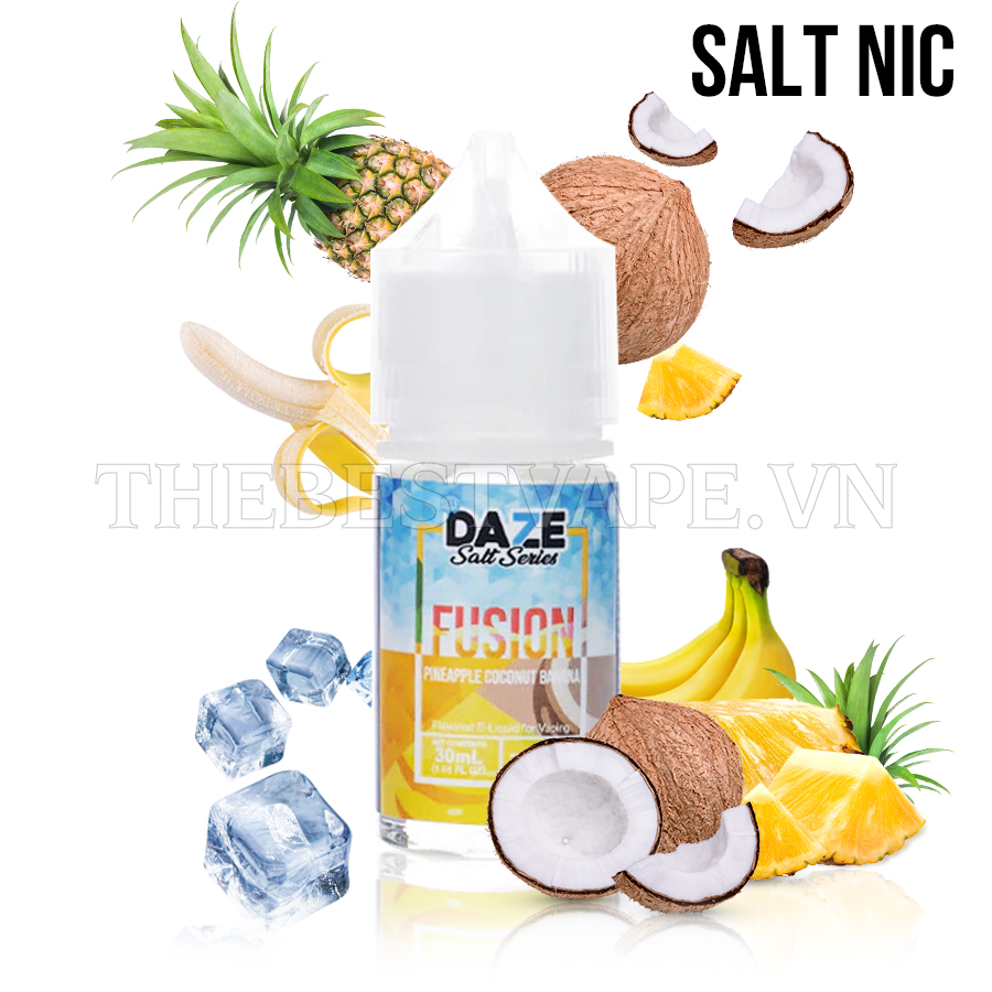 7 Daze MFG ( Fusion ) - PINEAPPLE COCONUT BANANA ( Dứa Dừa Chuối Lạnh ) - Salt Nicotine