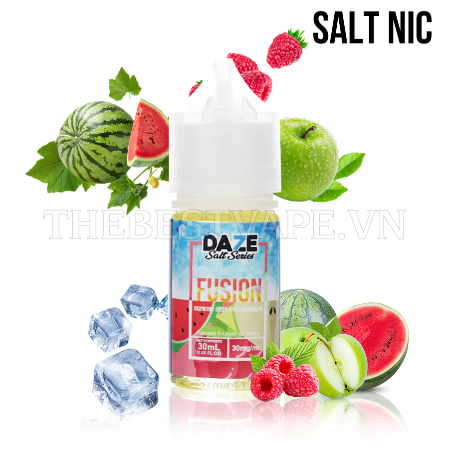 7 Daze MFG ( Fusion ) - RASPBERRY GREEN APPLE WATERMELON ( Mâm Xôi Táo Xanh Dưa Hấu Lạnh ) - Salt Nicotine