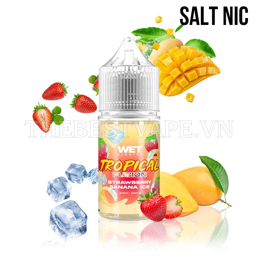 Wet Liquids Tropical Fusion - STRAWBERRY MANGO ICE ( Dâu Tây Xoài Lạnh ) - Salt Nicotine