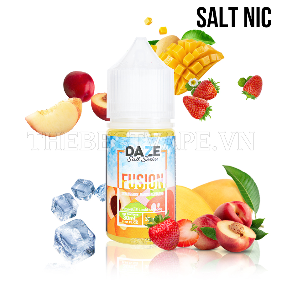 7 Daze MFG ( Fusion ) - STRAWBERRY MANGO NECTARINE ( Dâu Xoài Đào Lạnh ) - Salt Nicotine