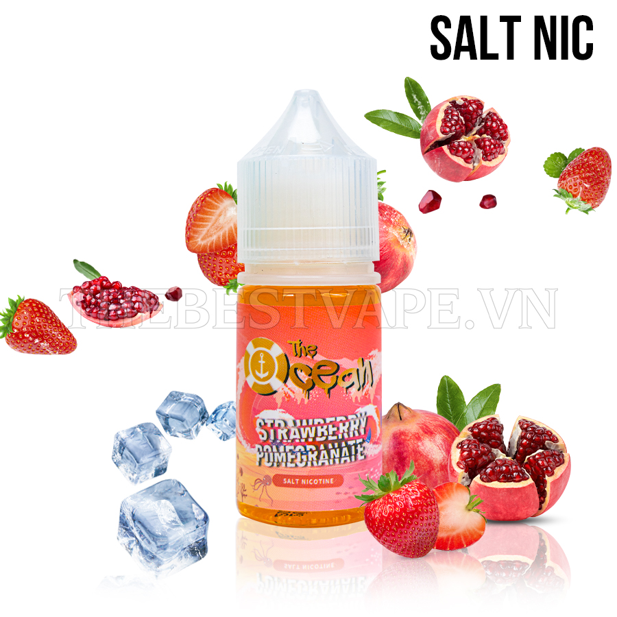 The Ocean - STRAWBERRY POMEGRANATE ( Dâu Lựu Lạnh ) - Salt Nicotine