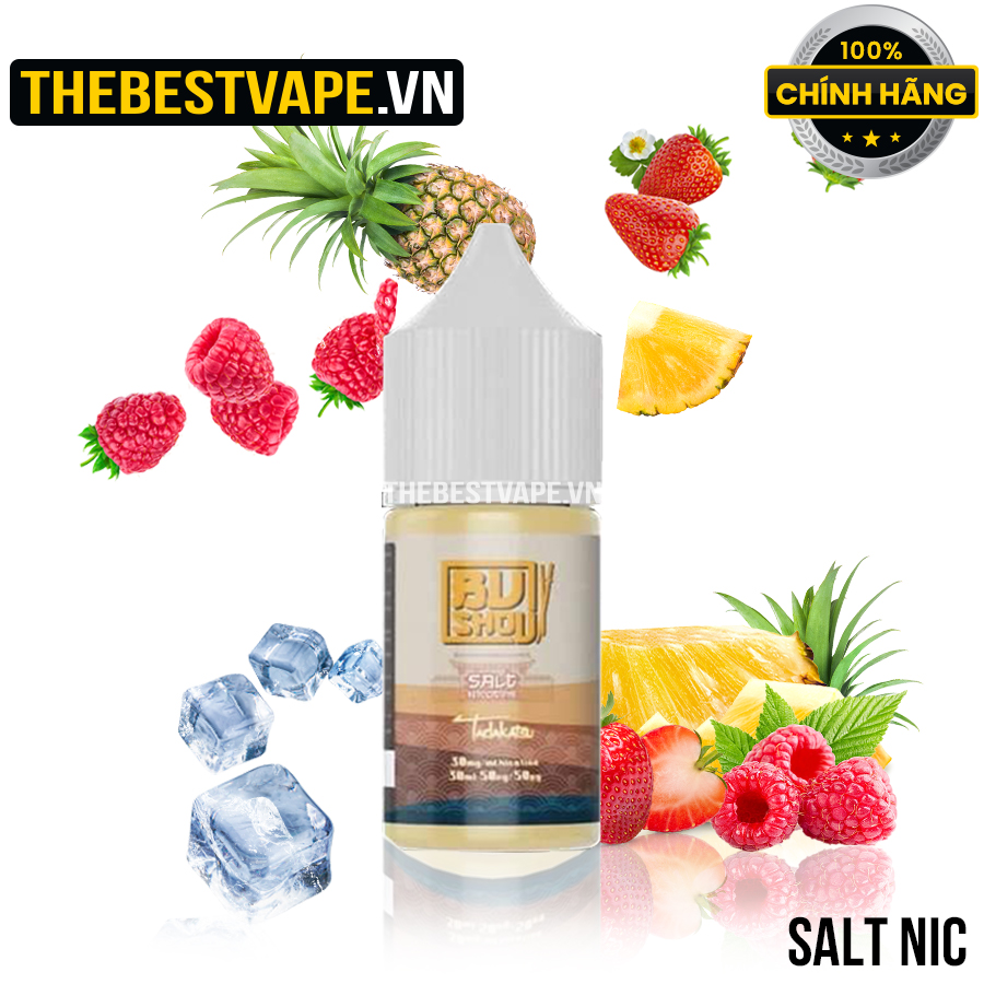 BUSHOU - STRAWBERRY RASPBERRY PINEAPPLE ( Dâu Tây Mâm Xôi Dứa ) - Salt Nicotine