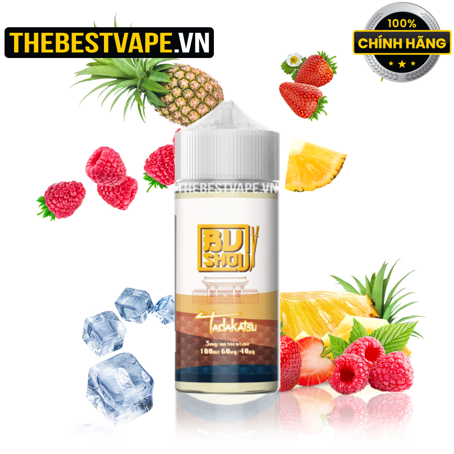 BUSHOU -STRAWBERRY RASPBERRY PINEAPPLE ( Dâu Tây Mâm Xôi Dứa Lạnh ) - Freebase