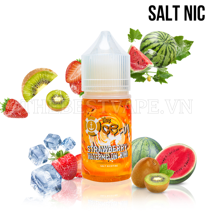 The Ocean - STRAWBERRY WATERMELON KIWI ( Dâu Dưa Hấu Kiwi Lạnh ) - Salt Nicotine