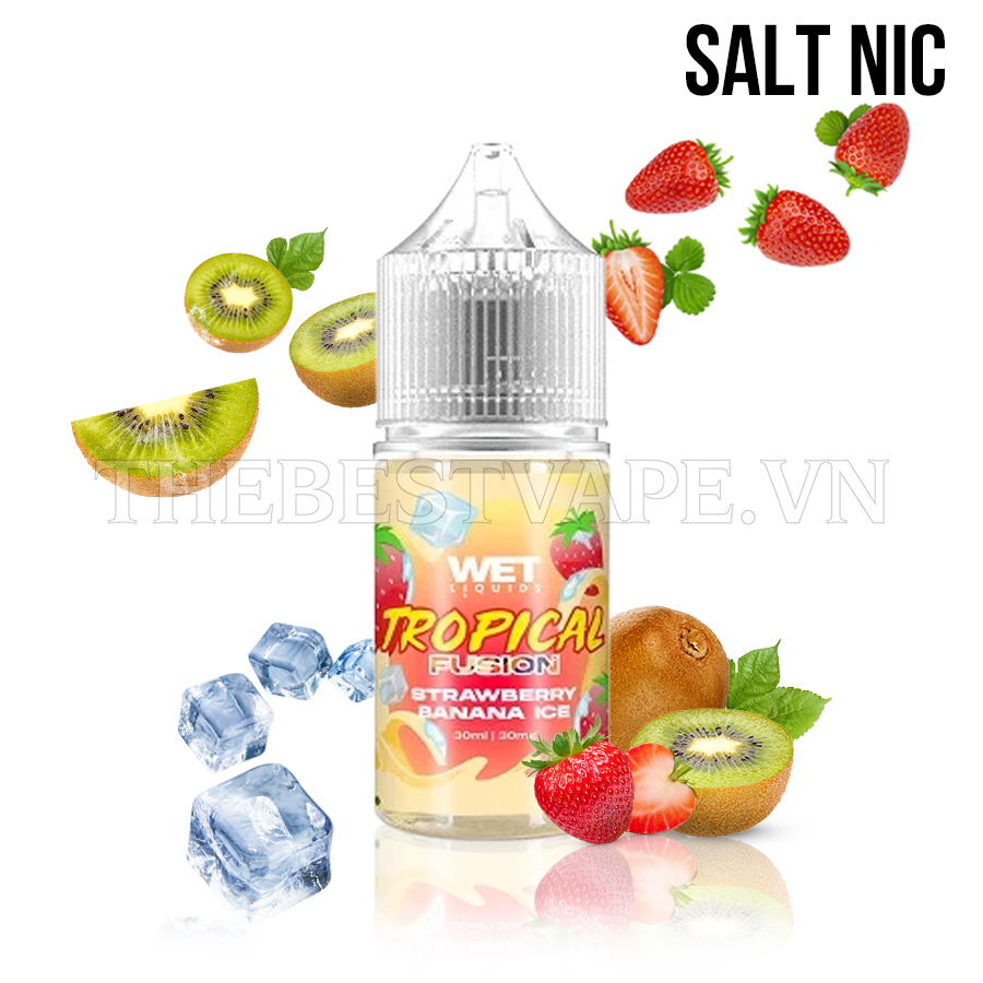 Wet Liquids Tropical Fusion - STRAWBERRY KIWI ICE ( Dâu tây Kiwi Lạnh ) - Salt Nicotine