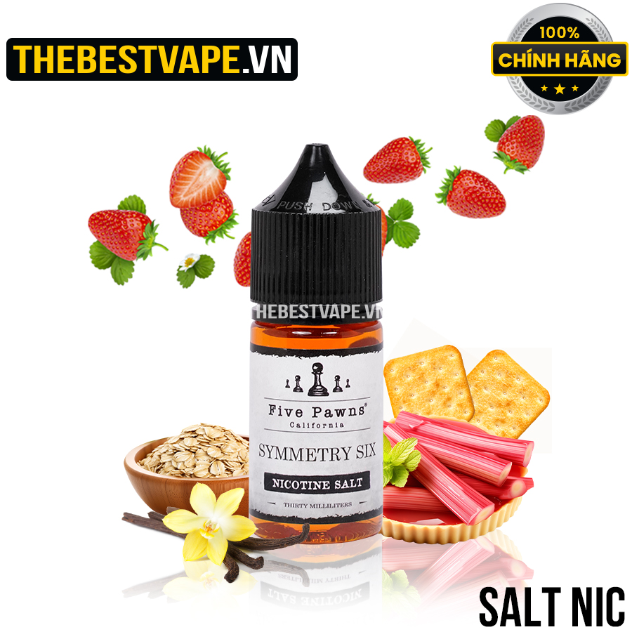 Five Pawns ( Original Series ) - SYMMETRY SIX ( Bánh Quy Dâu Yến Mạch Kem Vanila ) - Salt Nicotine