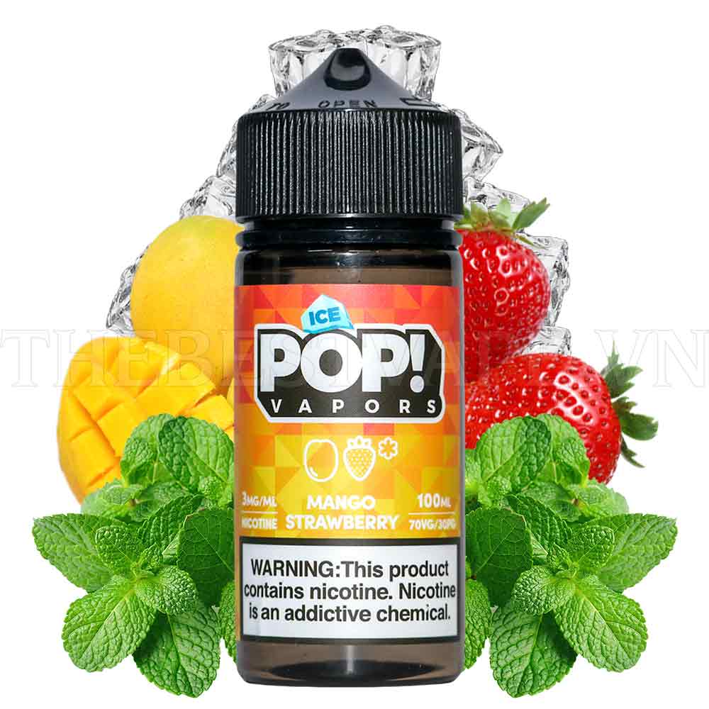 Bán tinh dầu vape mỹ Ice Pop Mango Strawberry 100ml thuốc lá shisha điện tử