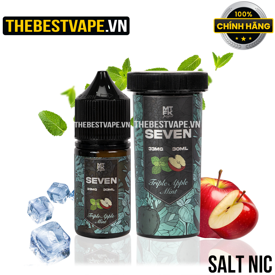 MTFK Project ( Seven ) - TRIPLE APPLE MINT ( Táo Tổng Hợp Lạnh ) - Salt Nicotine