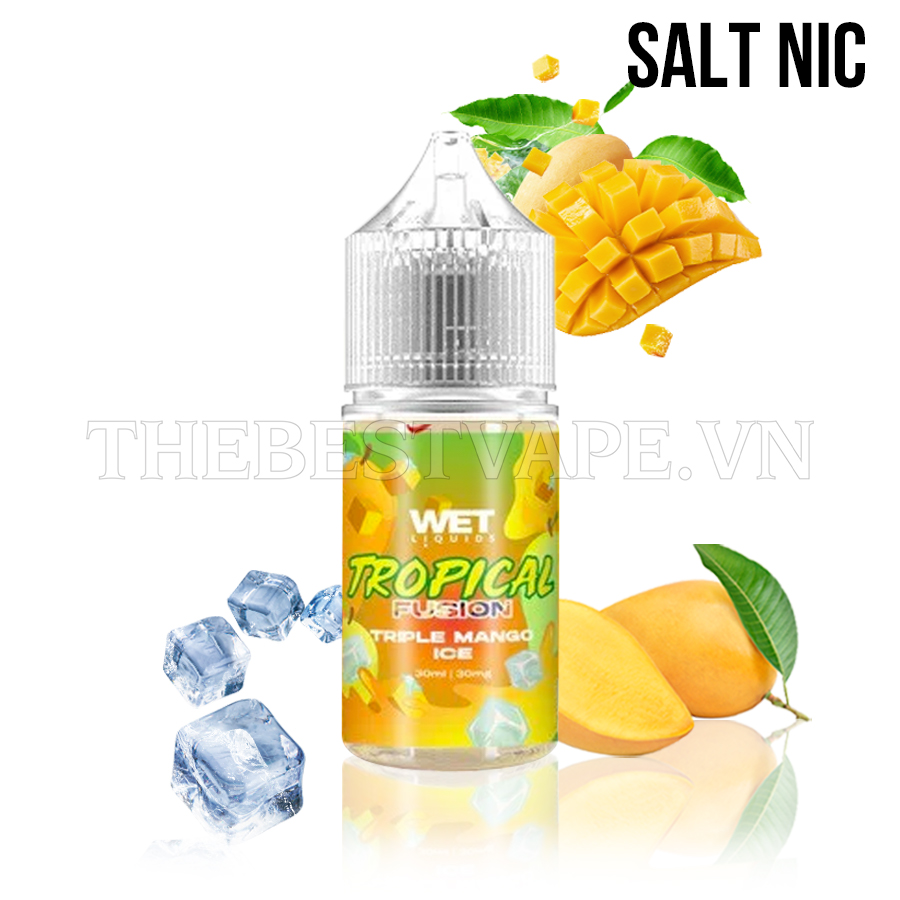 Wet Liquids Tropical Fusion - TRIPLE MANGO ICE ( Xoài Lạnh ) -  Salt Nicotine