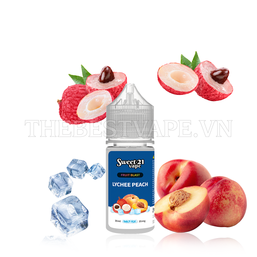 Sweet 21 ( Fruit Blast ) - LYCHEE PEACH ( Vải Đào Lạnh ) - Salt Nicotine