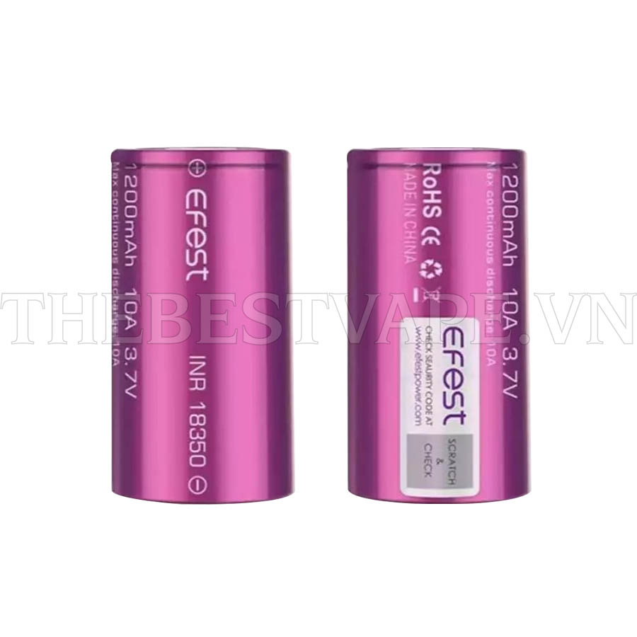 EFEST - 1200MAH 10A - 18350 BATTERY ( PIN )