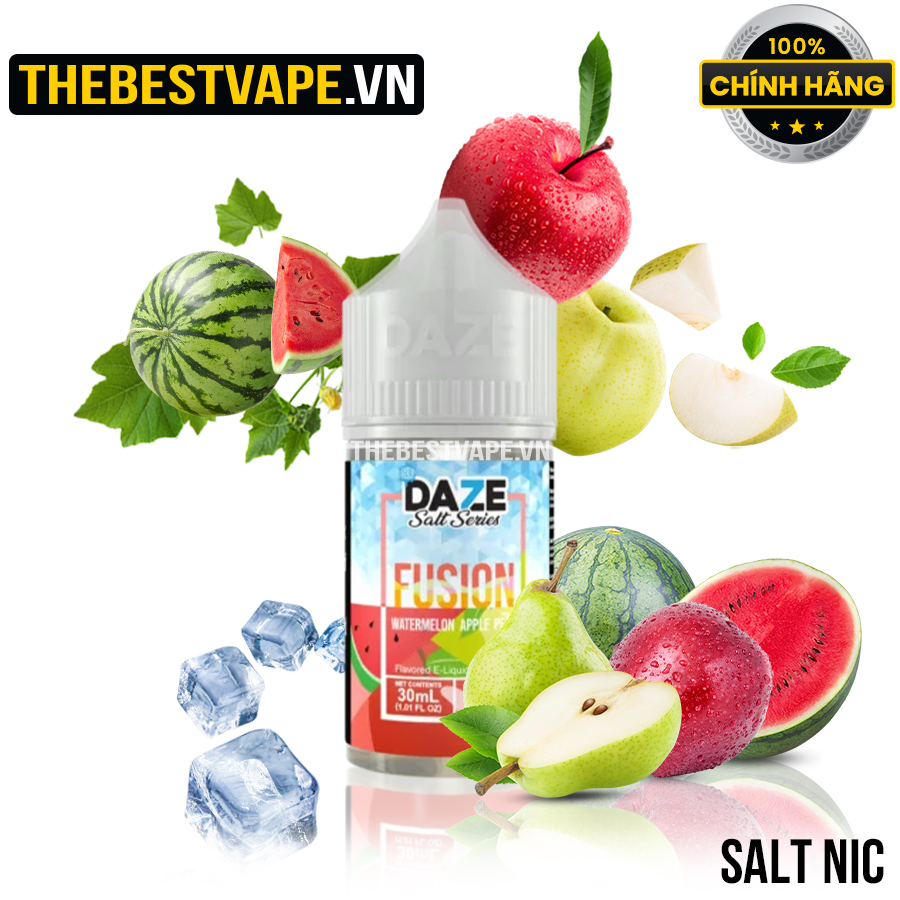 7 Daze ( Fusion ) - WATERMELON APPLE PEAR ( Dưa Hấu Táo Lê Lạnh ) - Salt Nicotine