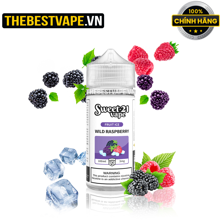 Sweet21 ( Fruit ice ) - WILD RASPBERRY ( Mâm Xôi Đen Mâm Xôi Đỏ Lạnh ) - Freebase