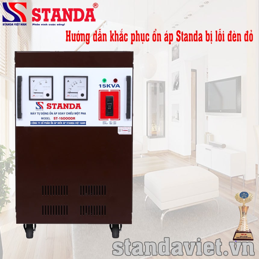 Ổn áp STANDA báo đèn đỏ + cách khắc phục lỗi ổn áp tại nhà