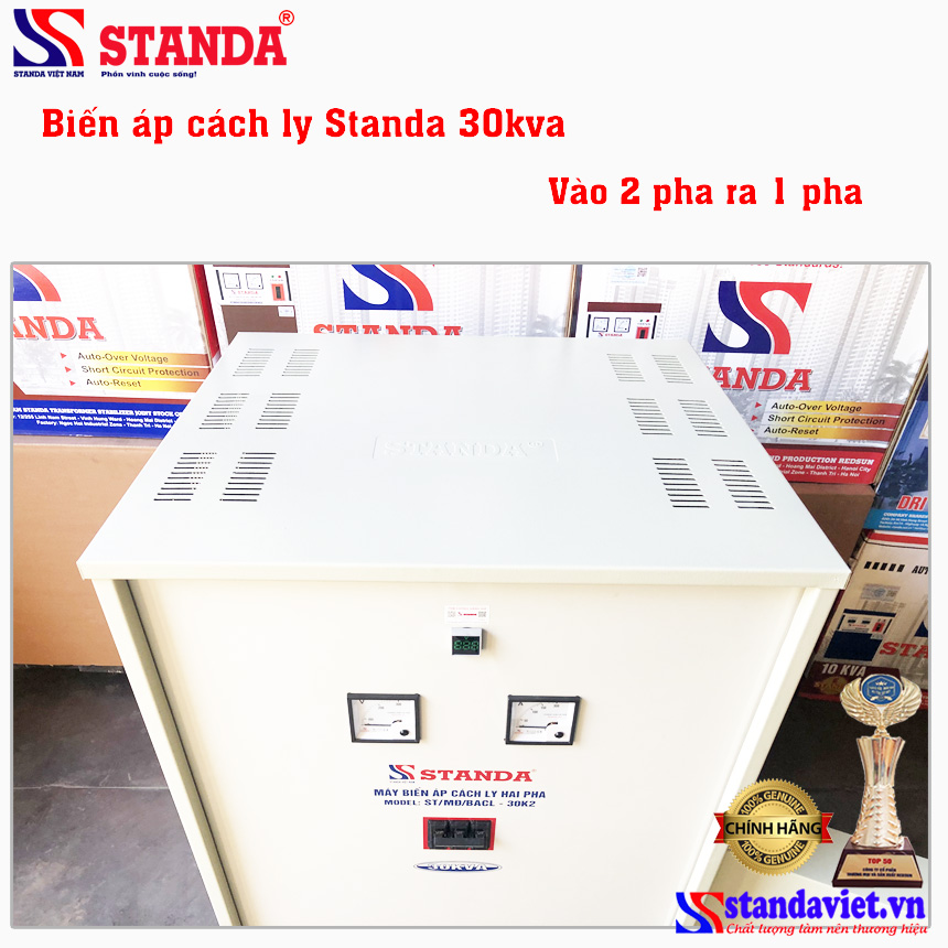 Biến áp cách ly STANDA dây đồng 100% chính hãng 