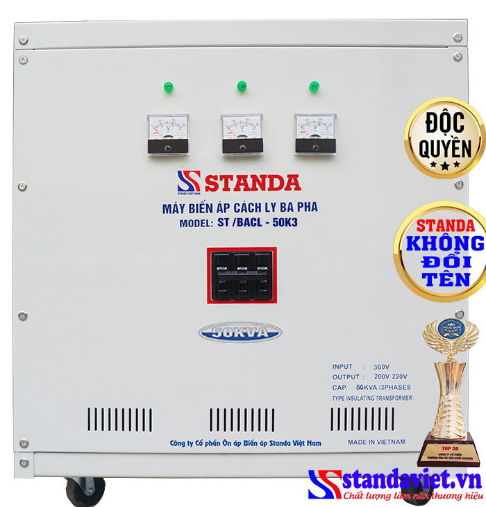 Biến áp cách ly Standa 50kVA chính hãng