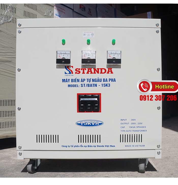 Ổn áp Standa 25kVA dải 260v chính hãng