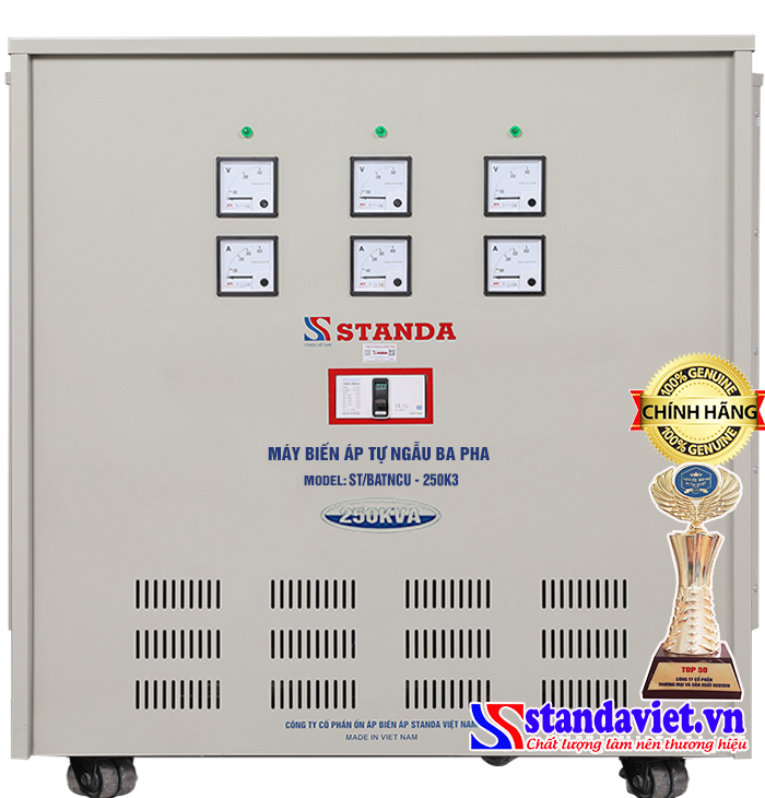 Biến áp Standa 250kVA dây đồng 100%