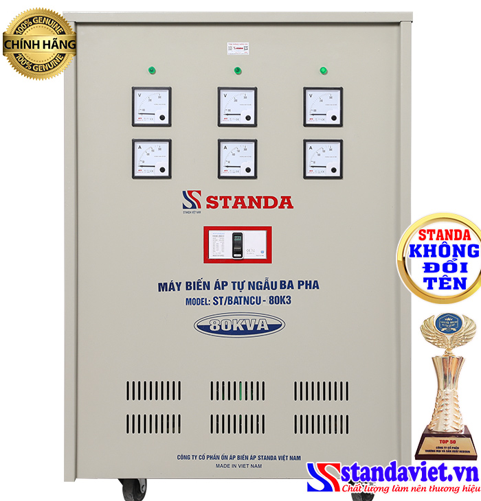 Biến áp Standa 80kVA dây đồng 100%