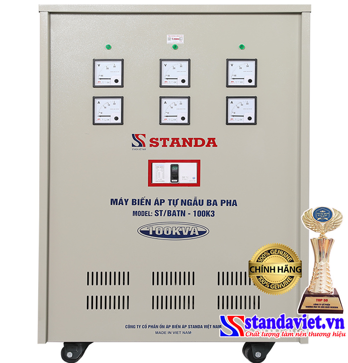 Biến áp tự ngẫu Standa 100kVA phân phối tại kho