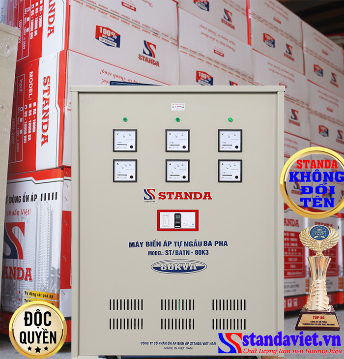 Biến áp tự ngẫu Standa 80kVA phân phối tại kho