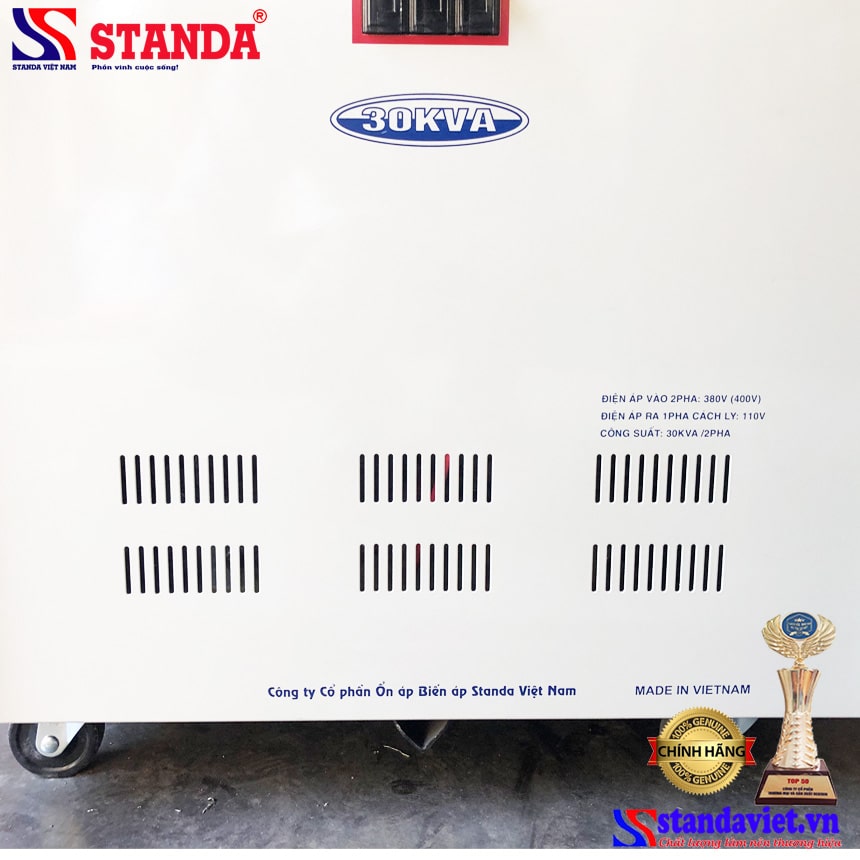 Ưu điểm của biến áp cách ly STANDA 2 pha 30kva