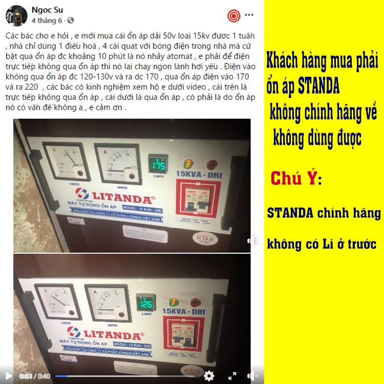 ổn áp standa giả nhái 