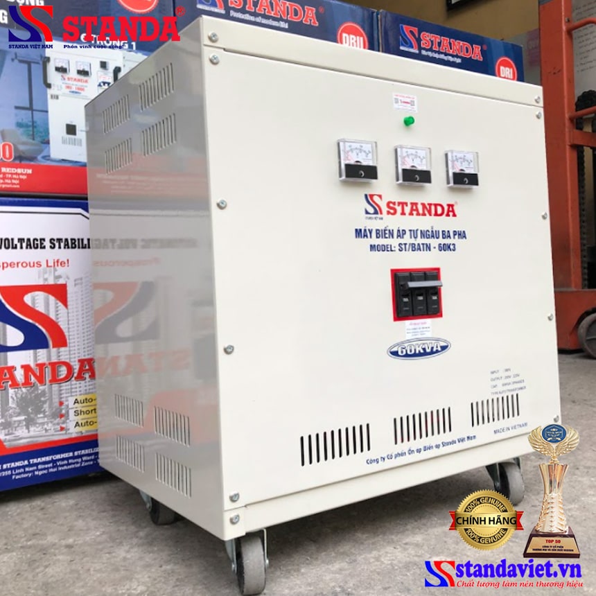 Biến áp tự ngẫu Standa 60KVA - ảnh nghiêng trái 