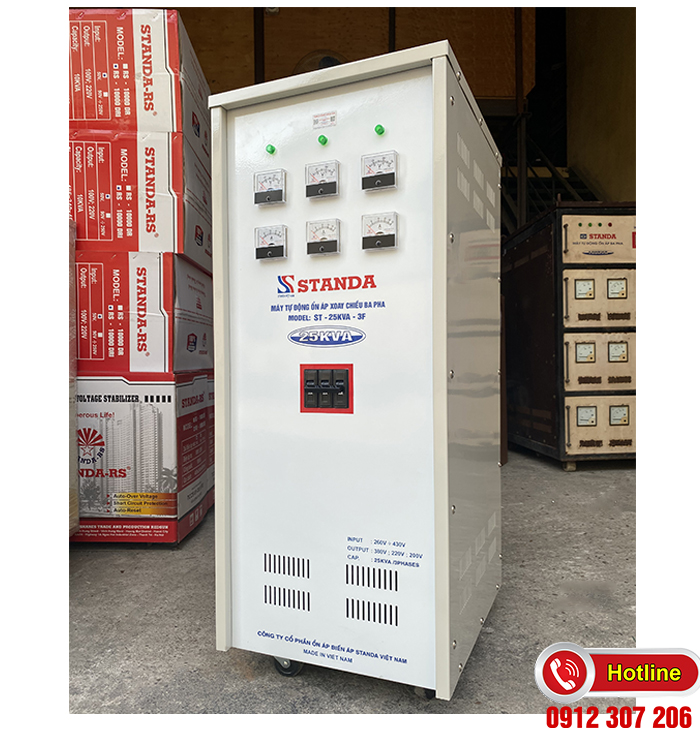 Ổn áp Standa 25kVA dải 260v chính hãng