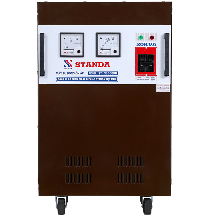 Ổn áp standa 30kva dải 90v-250v chính hãng