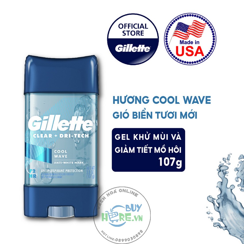 Gel Khử Mùi Gillette Cool Wave 107G