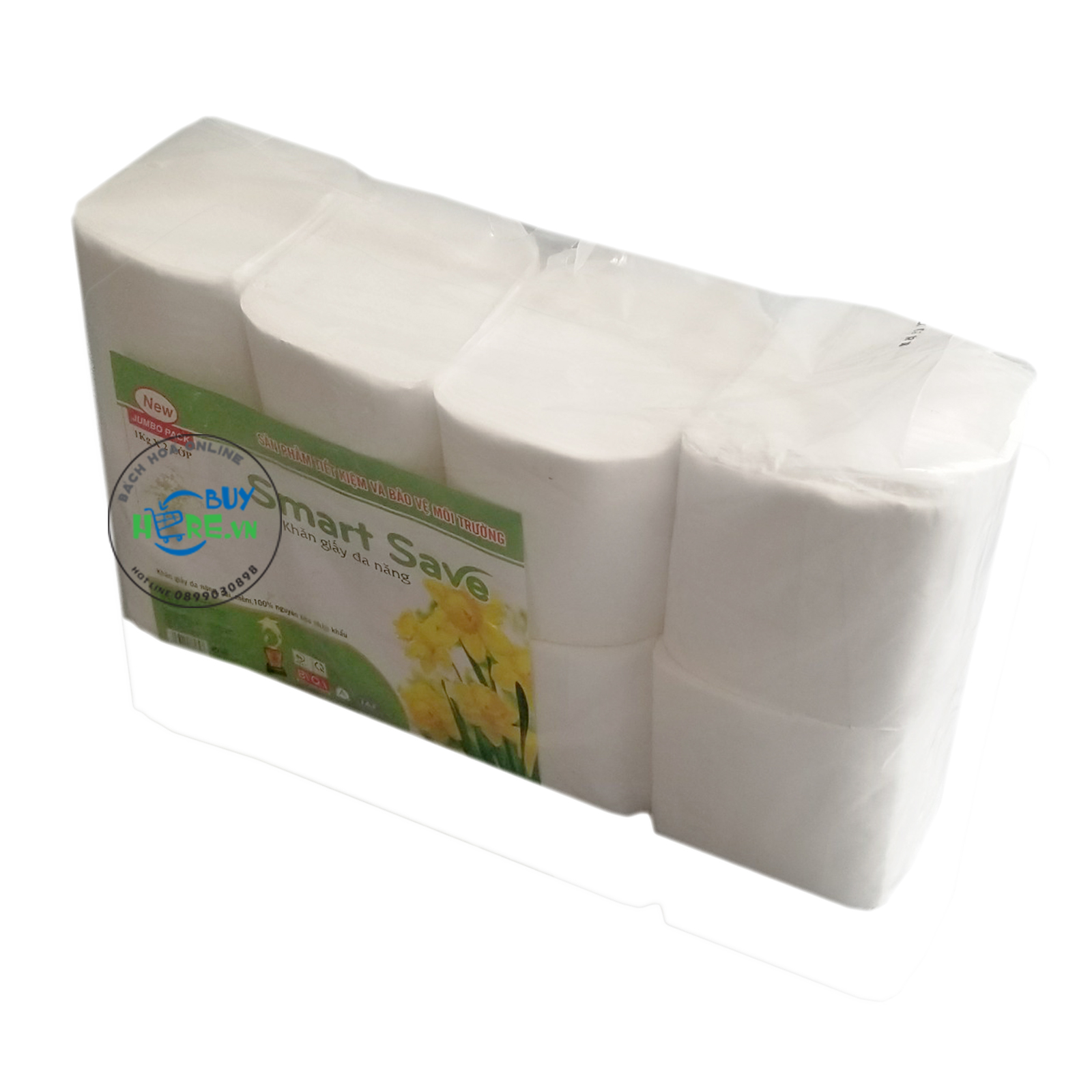 Khăn giấy ăn vuông Smart Save gói 1 kg ( giấy 2 lớp )