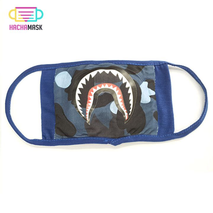 khẩu trang a bathing ape shark xanh